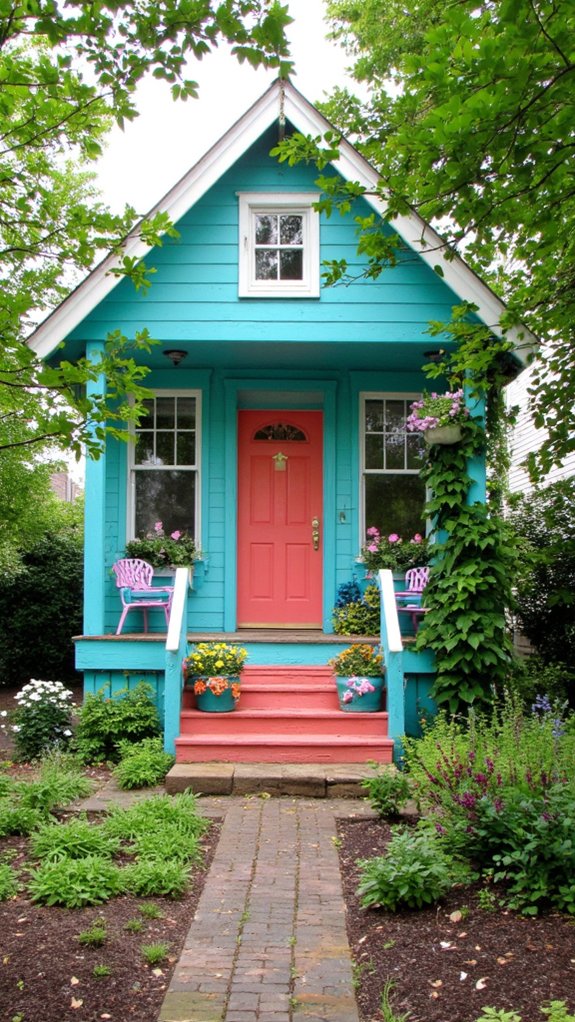 cheerful turquoise cottage charm