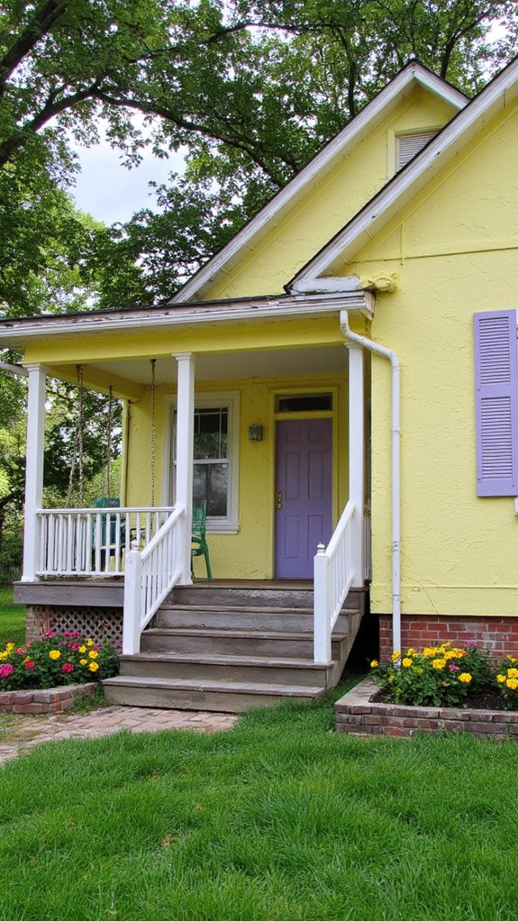 cheerful yellow lilac harmony