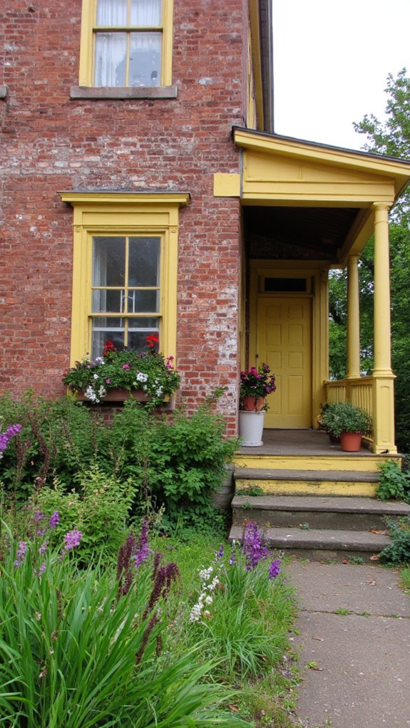 chestnut and creamy yellow