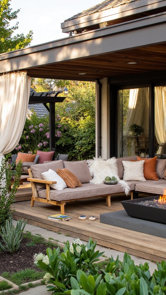 chic outdoor relaxation space