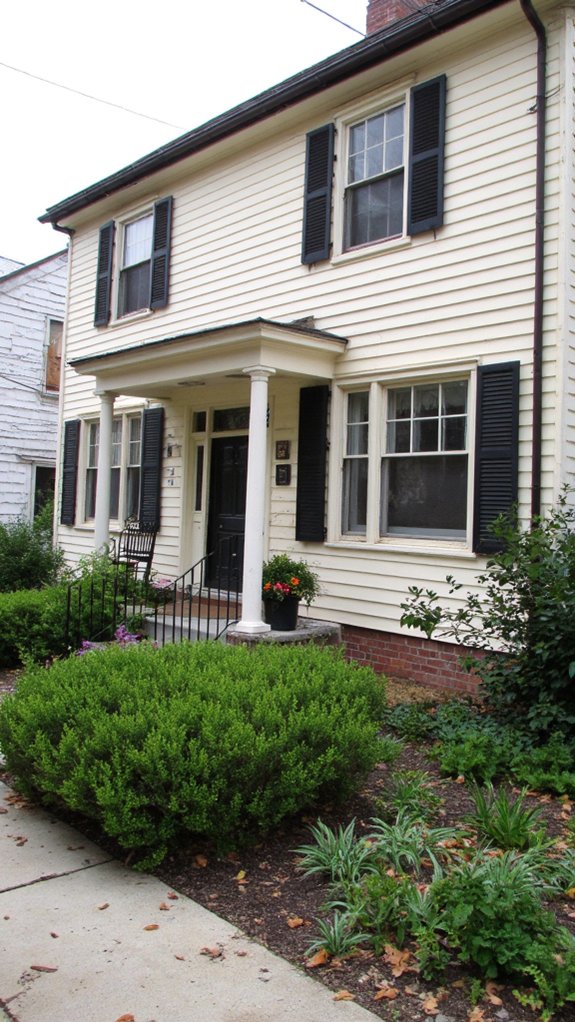classic colonial black shutters
