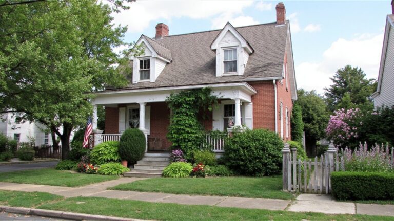 classic colonial gable roofs