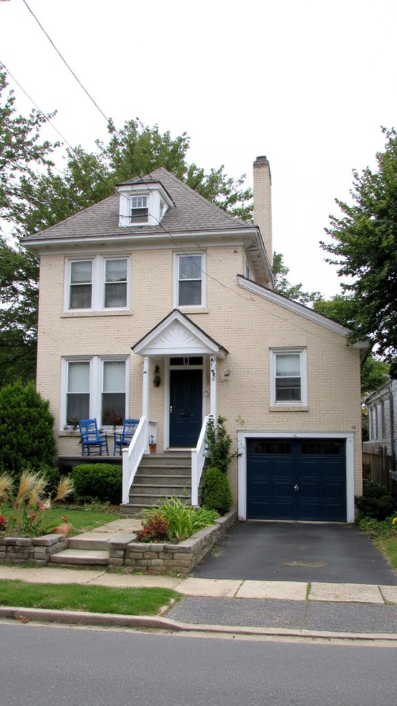 classic colonial garage integration