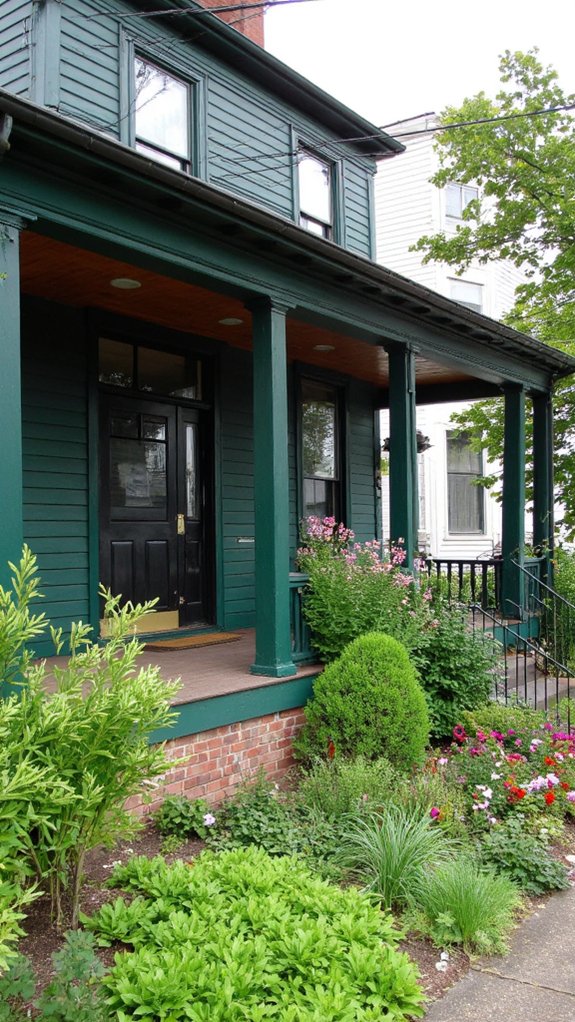 classic green colonial charm