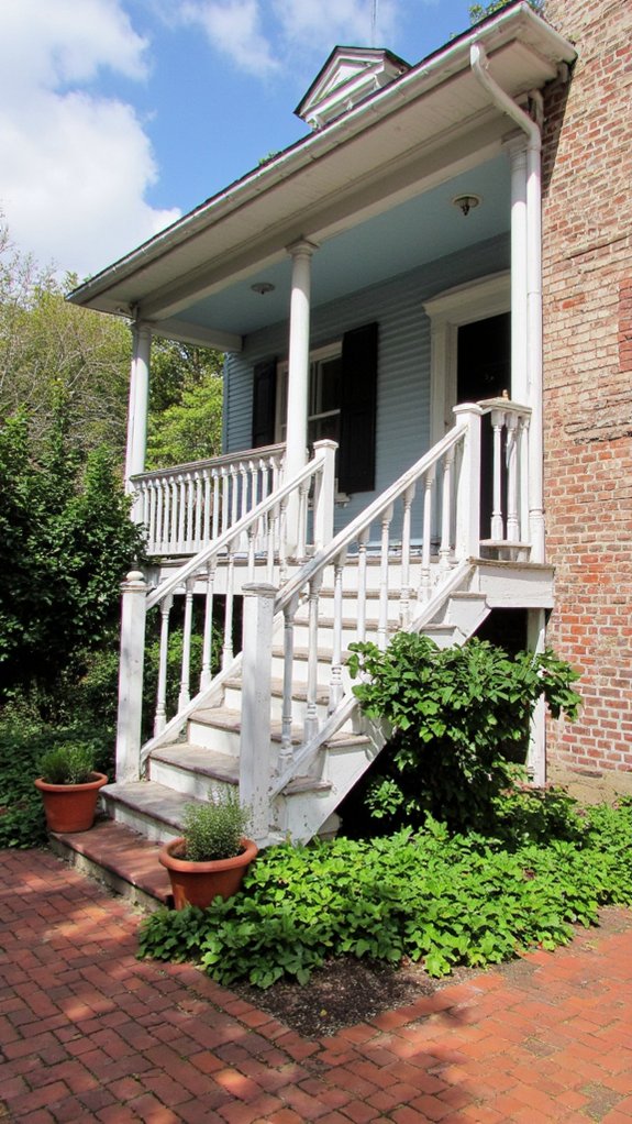 classic railings enhance charm