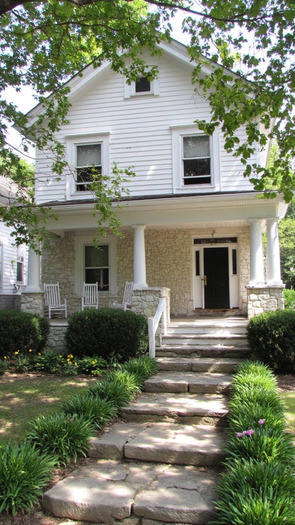 classic stone exterior accents