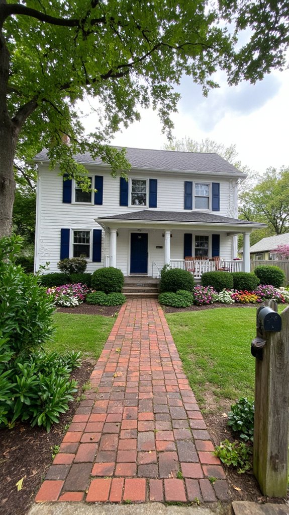 classic white siding accents
