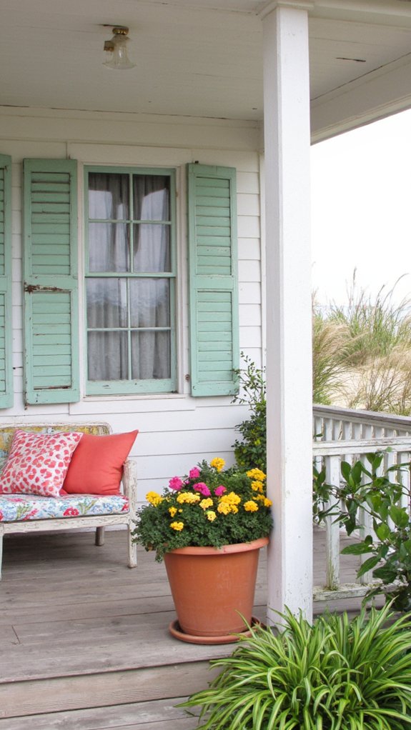 coastal charm with shutters