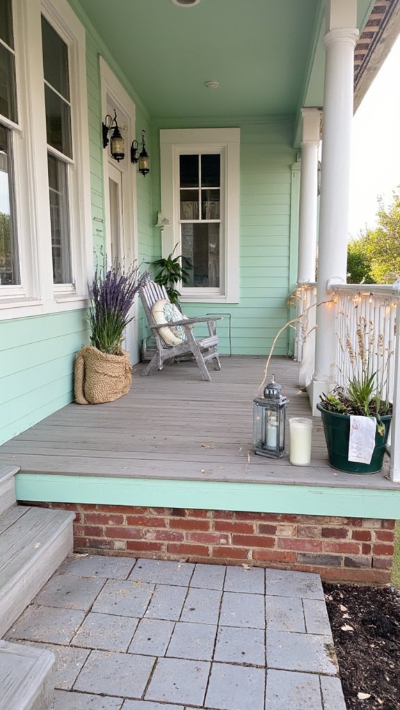 coastal porch with nautical elements