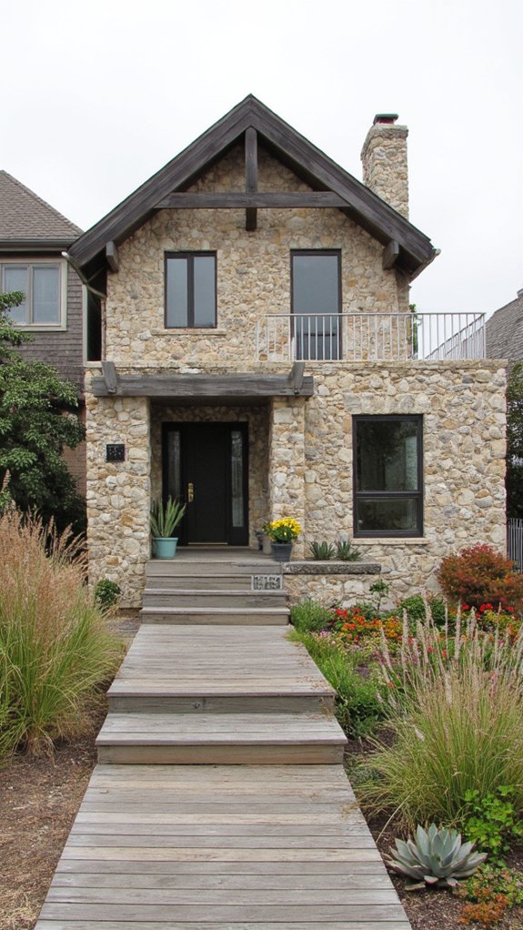 coastal textured stone facades