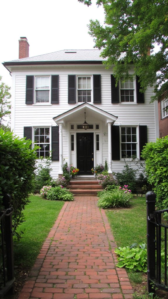 colonial elegance in monochrome