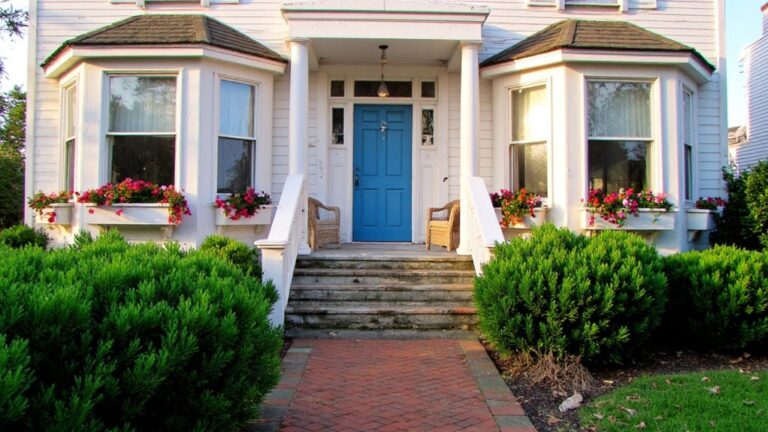 24 Colonial House Exterior Bay Windows That Enhance Curb Appeal colonial house bay windows