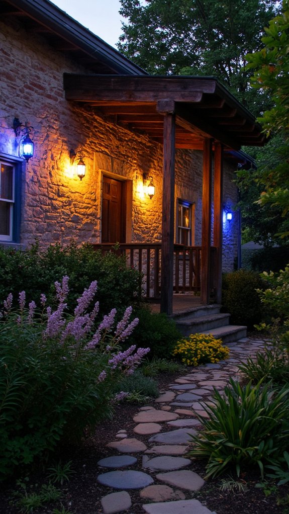 color changing outdoor sconces enhance