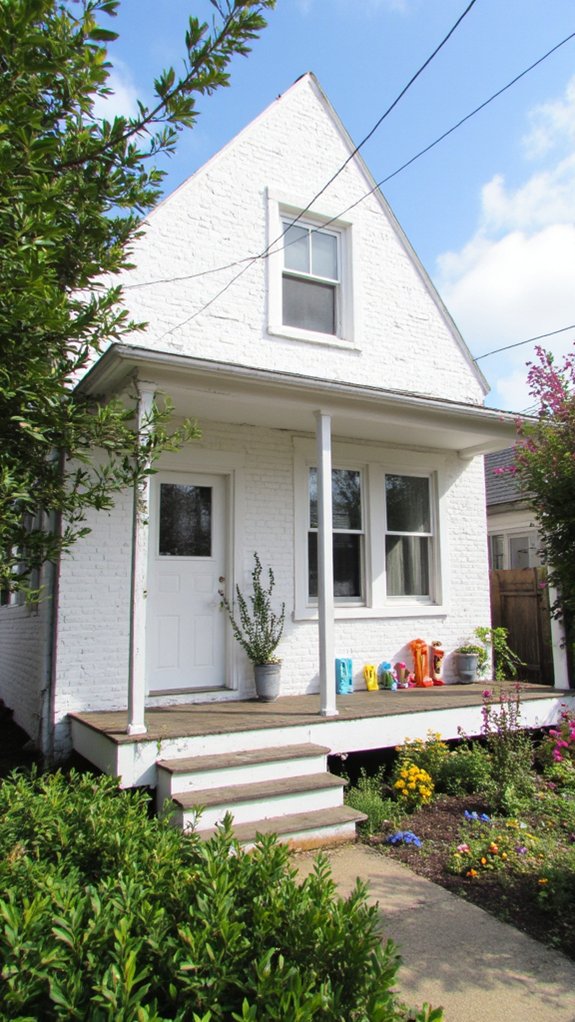 colorful accents on white