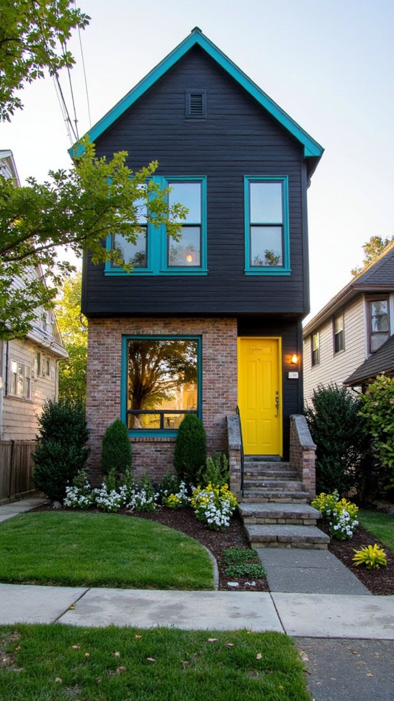 colorful architectural design accents