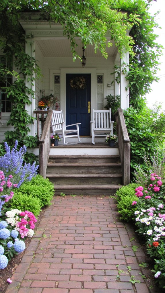 colorful blooming garden display