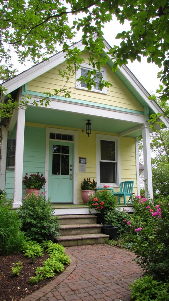 colorful cottage wood siding