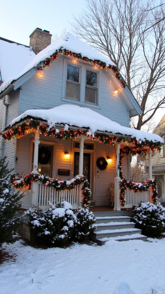 colorful garlands with lights