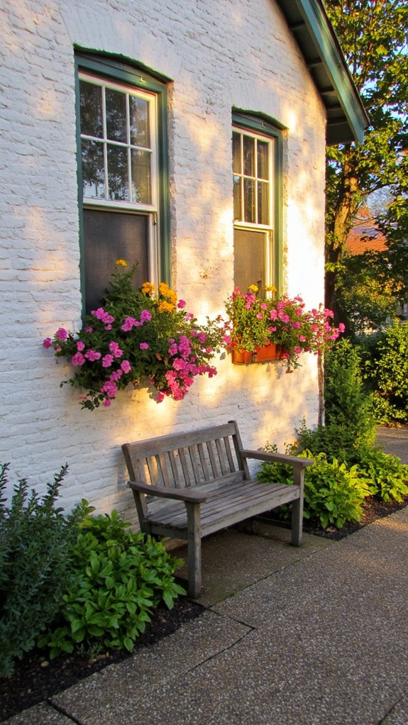 colorful planters enhance charm