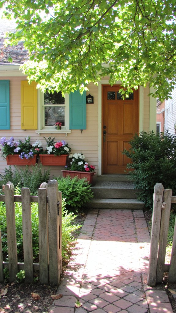 colorful shutters enhance charm