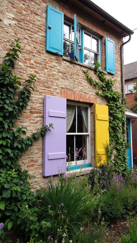 colorful shutters enhance charm