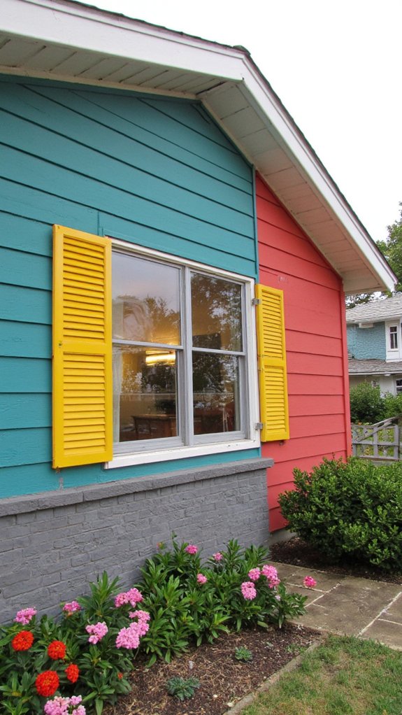 colorful shutters enhance personality