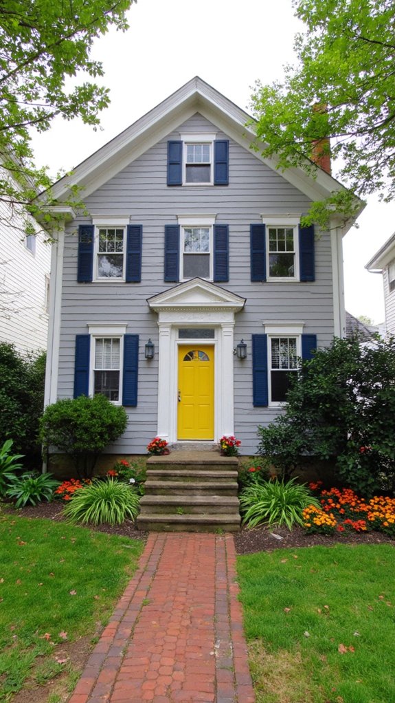 colorful trim enhances exteriors