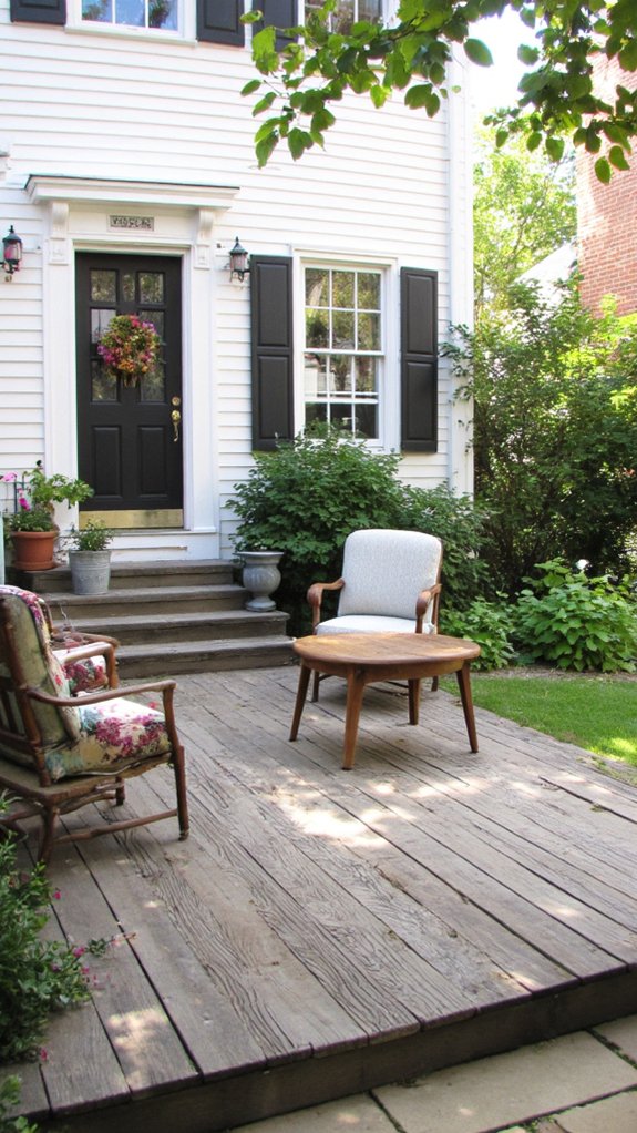 comfortable colonial outdoor seating