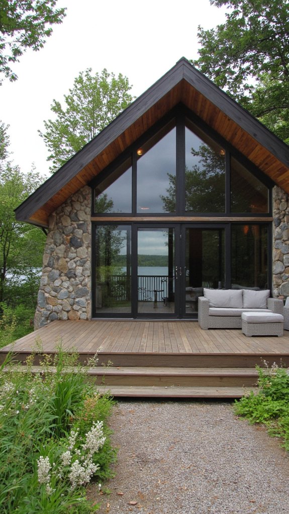 contemporary glass cottage design