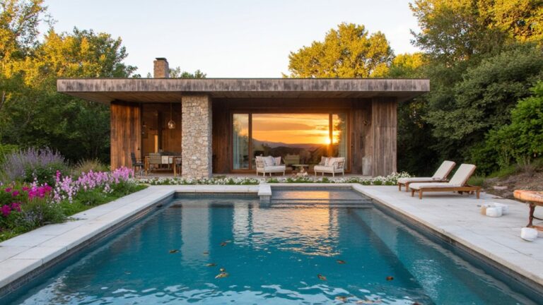 contemporary poolside home aesthetics