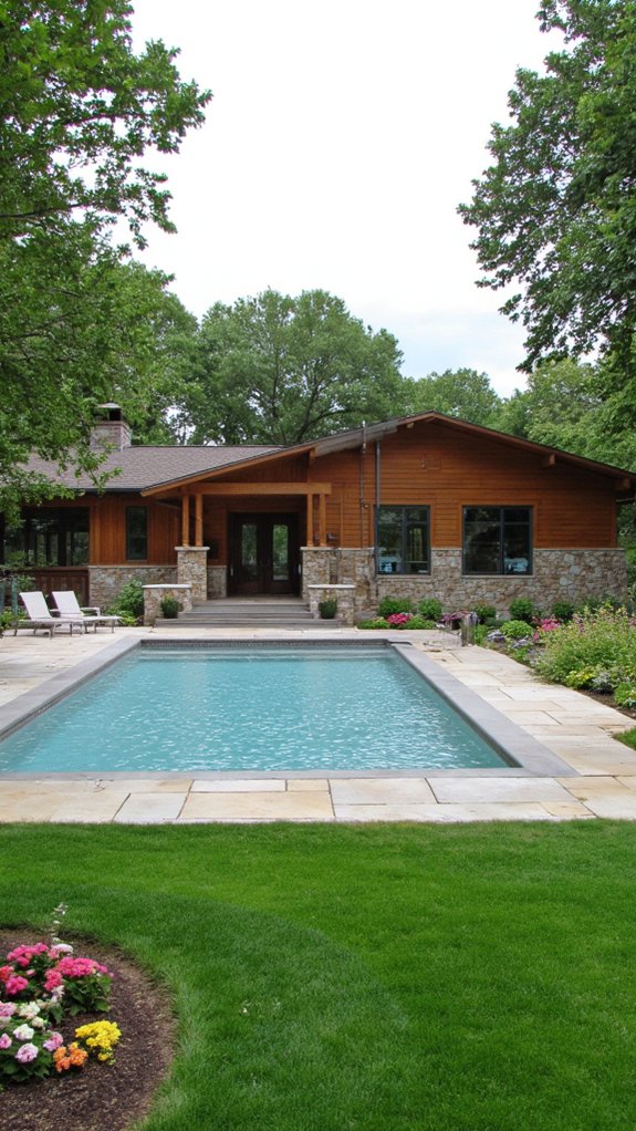 contemporary ranch style pool oasis