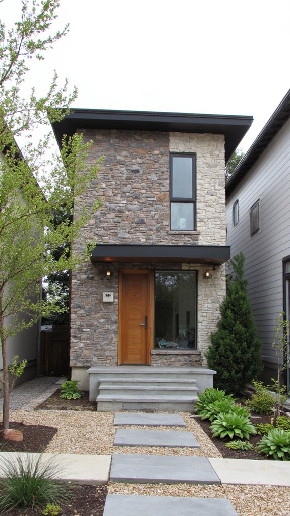 contemporary stonework enhances aesthetics