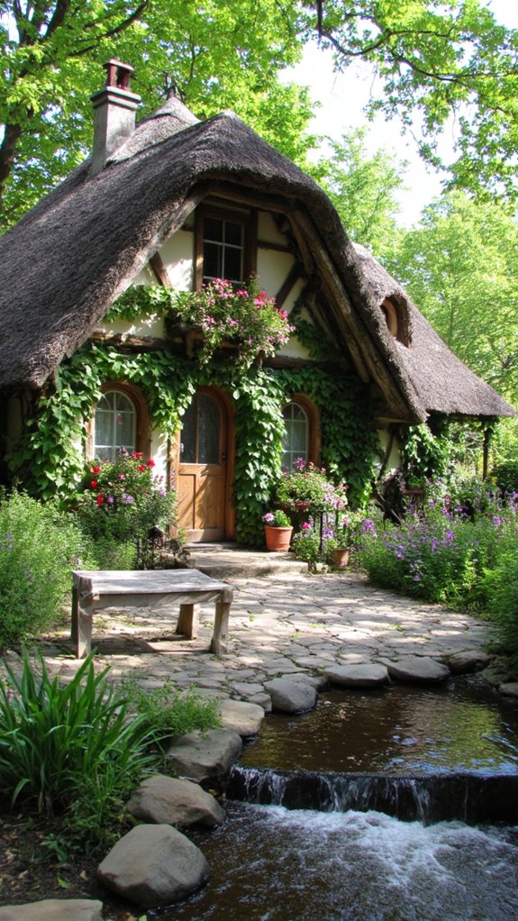 cottage by the stream