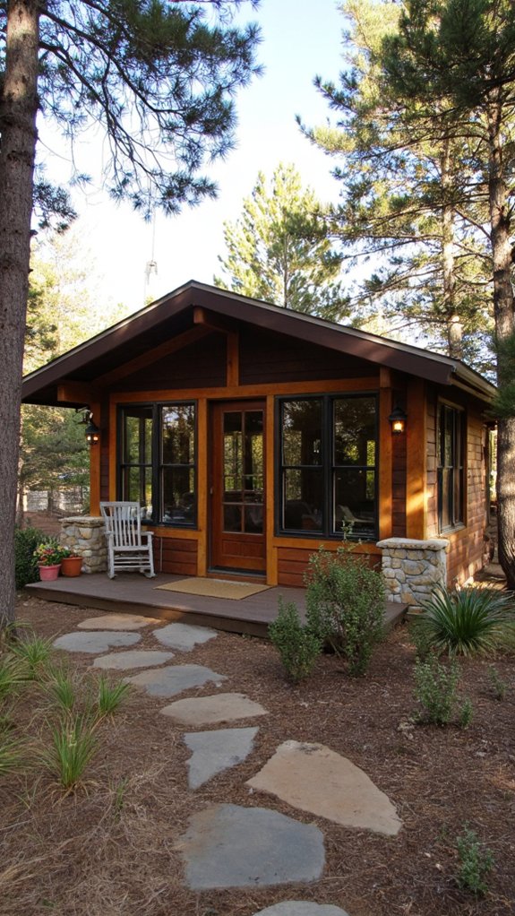 cozy contemporary cabin retreat