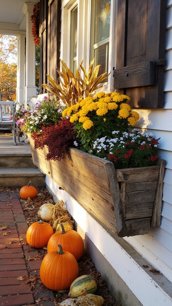 cozy fall planter arrangements