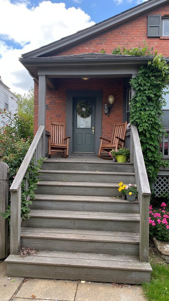 cozy inviting front porch