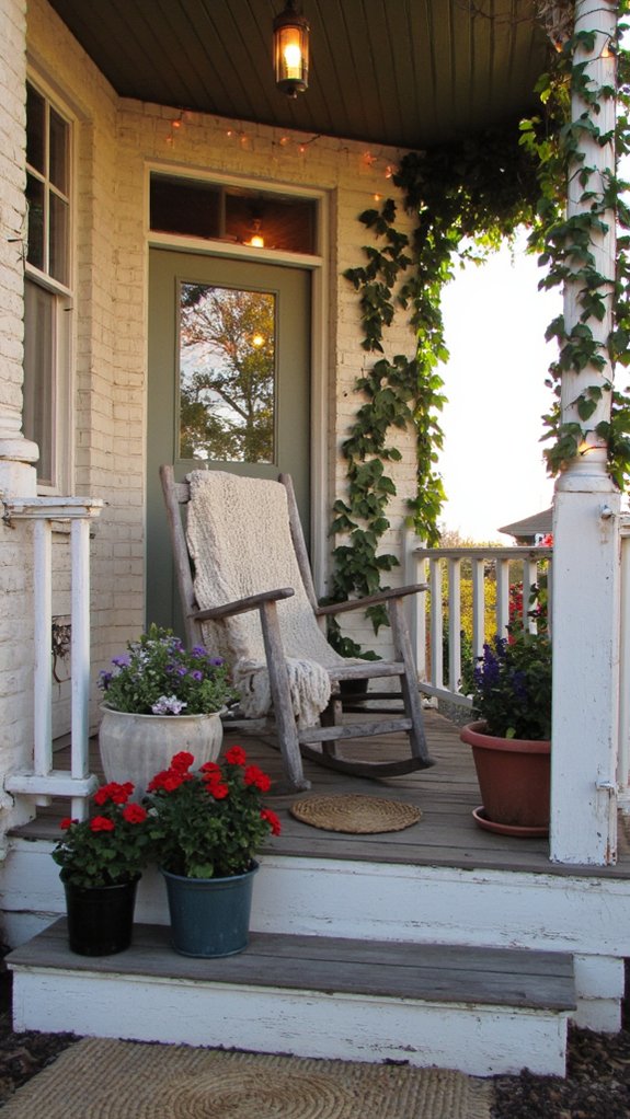 cozy inviting porch decor
