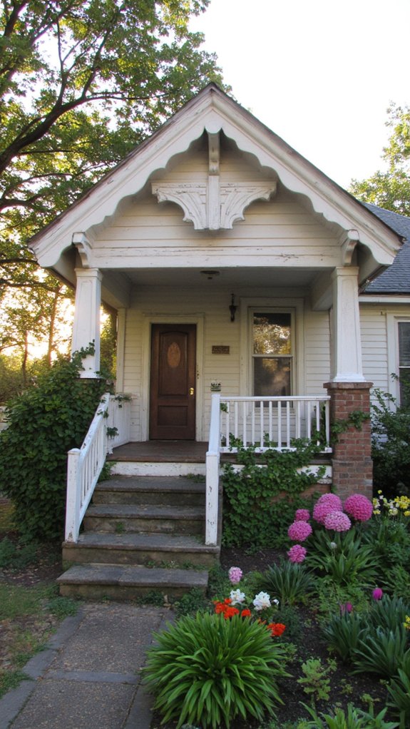 cozy open gable beams