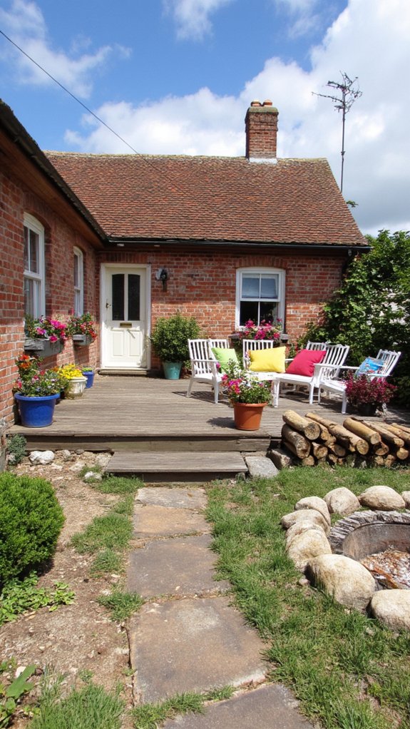 cozy outdoor gathering space