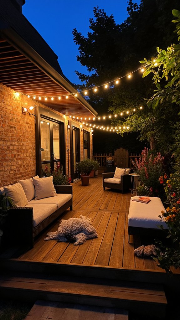 cozy outdoor relaxation area
