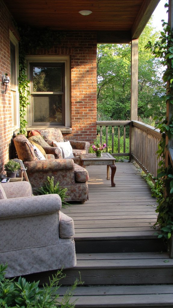 cozy outdoor relaxation space