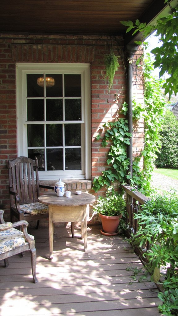cozy porch refreshment table