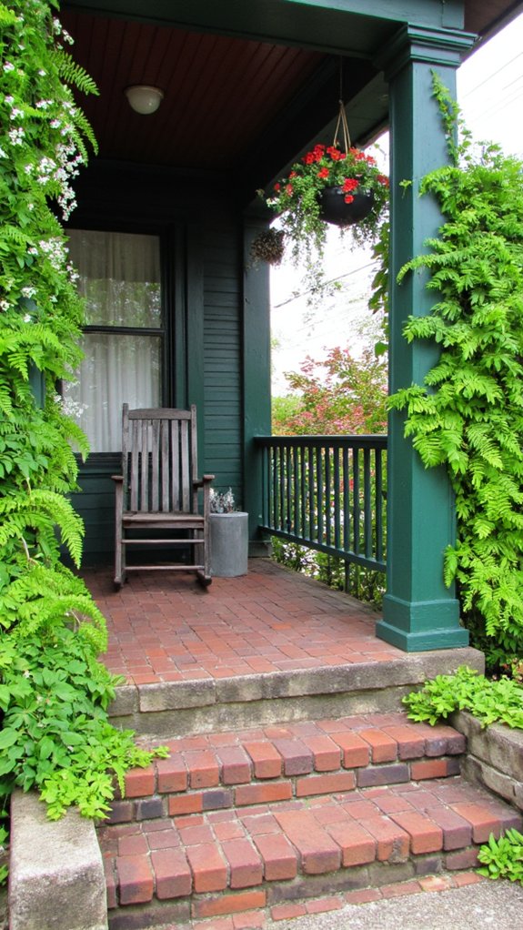 cozy porch with greenery
