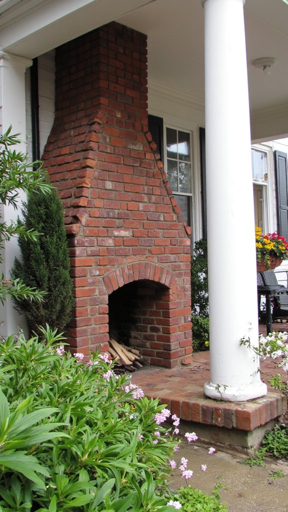 cozy red brick warmth