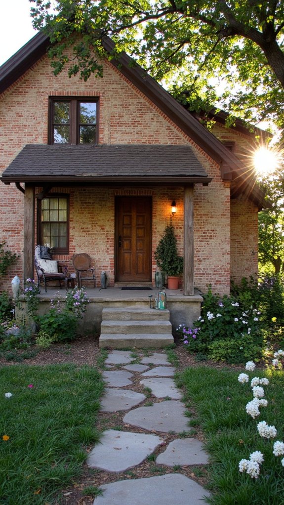 cozy rustic brick retreat