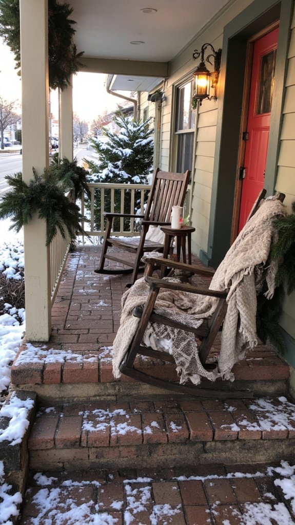cozy winter porch decorations