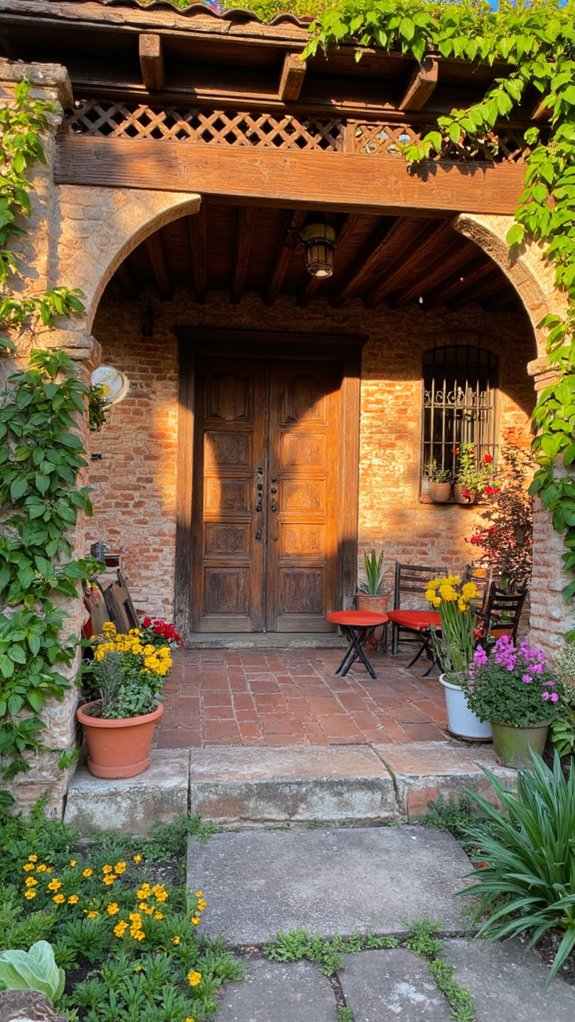 cozy wooden ceiling beams