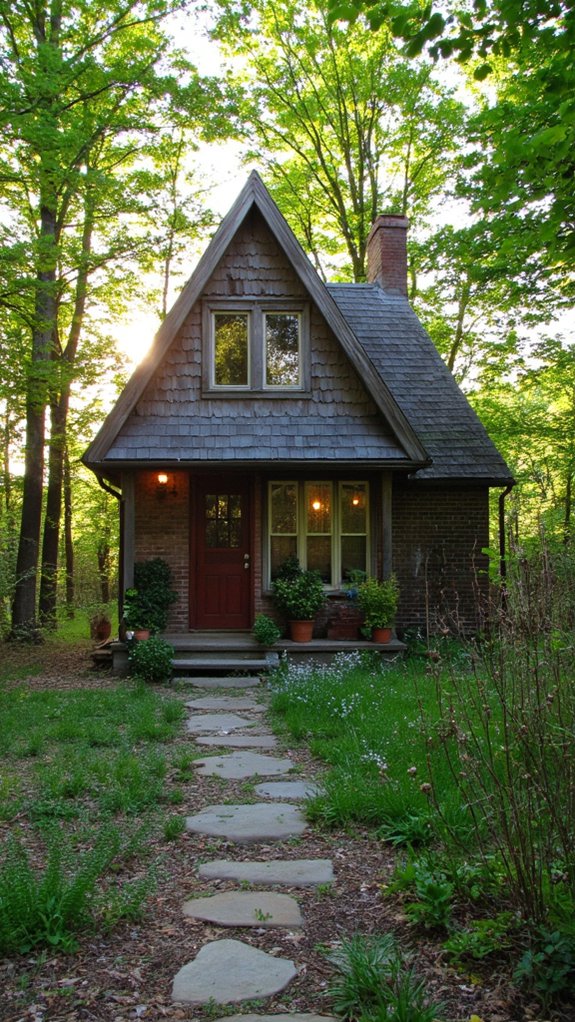 cozy woodland a frame retreat