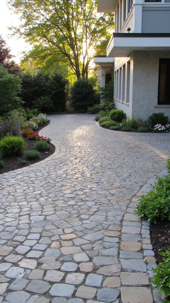 creative multi texture driveways