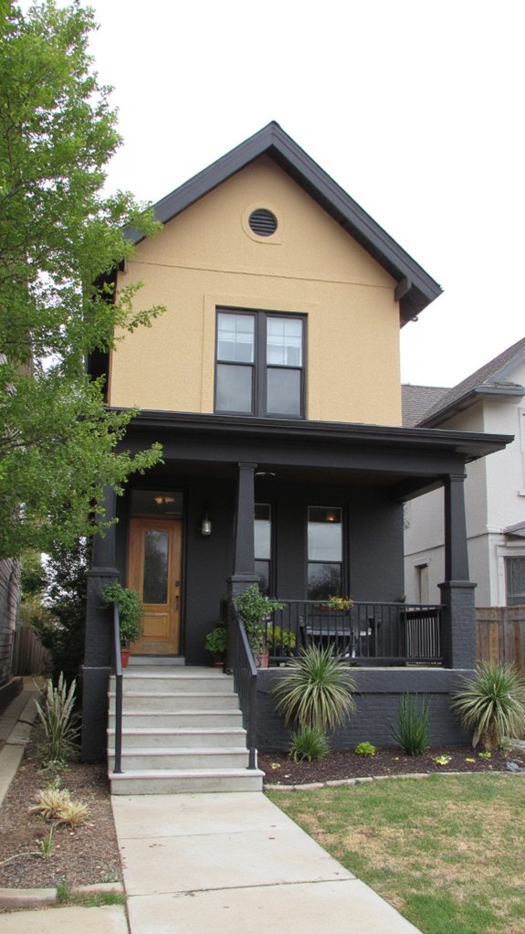 creative two tone stucco elegance